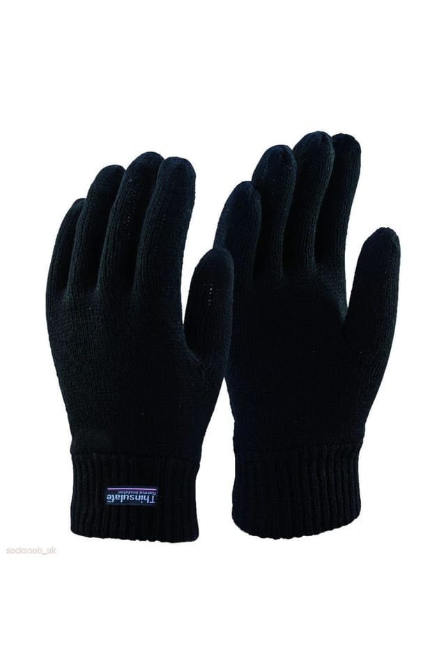 Thinsulate Thinsulate Men's 3M Black Thermal Lined Winter Gloves - 2