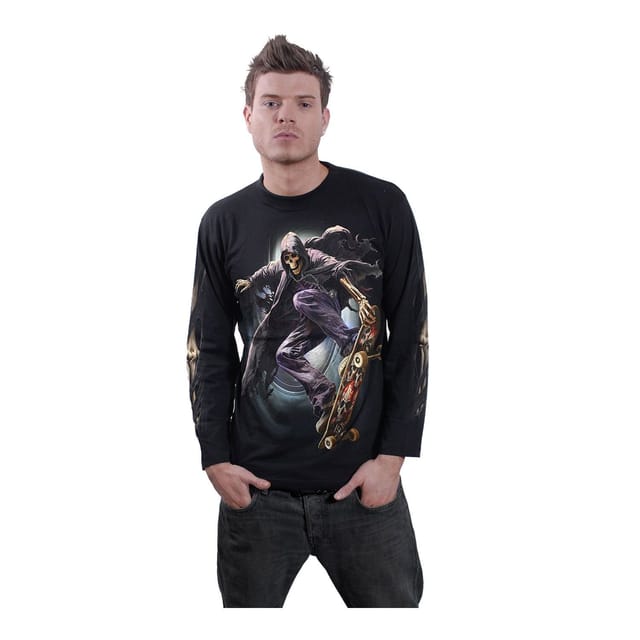 Spiral Direct Spiral Direct Men's Long-Sleeved T-Shirt in Black - 3