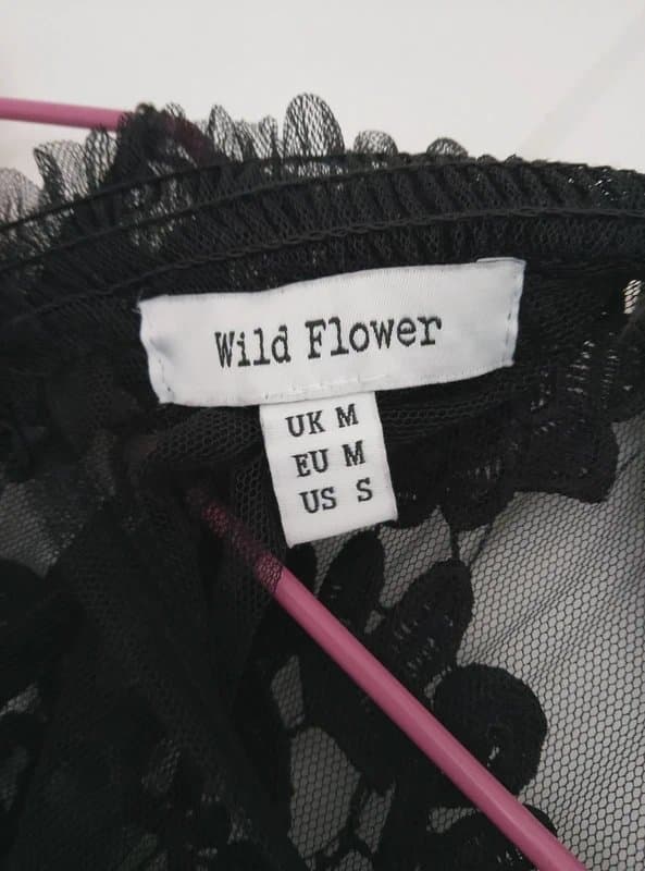 Wild Flower Black mesh dress