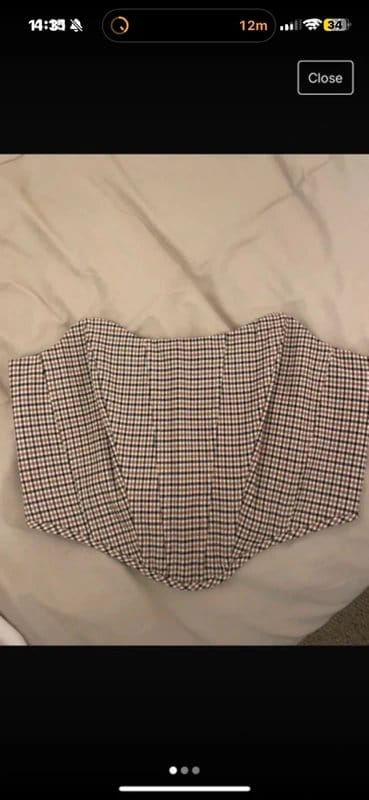 ASOS Cropped corset top black/brown - 1