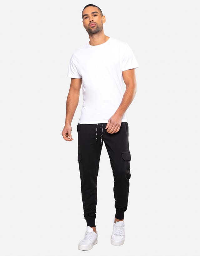 Threadbare Threadbare Men's 'Stefan' Cargo Style Joggers in Black - 3