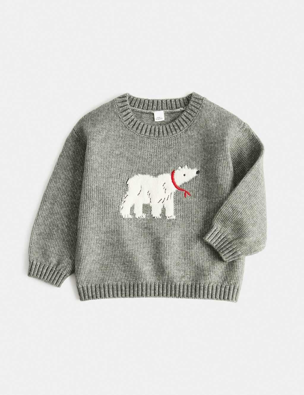 Marks & Spencer M&S Polar Bear Jumper Khaki