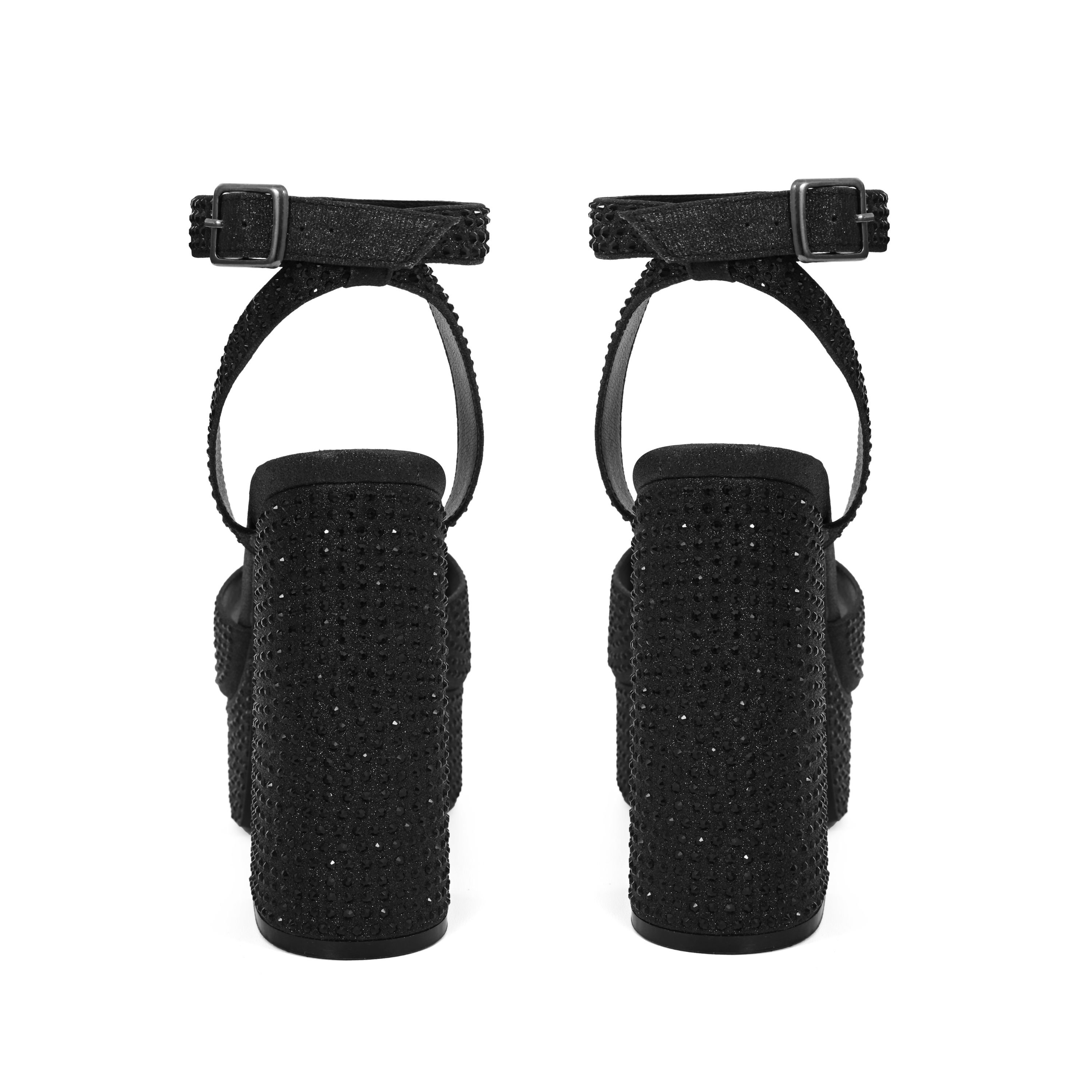 Finding Friday Finding Friday Women's Glitter & Gem Embellished Platform in Black - 3