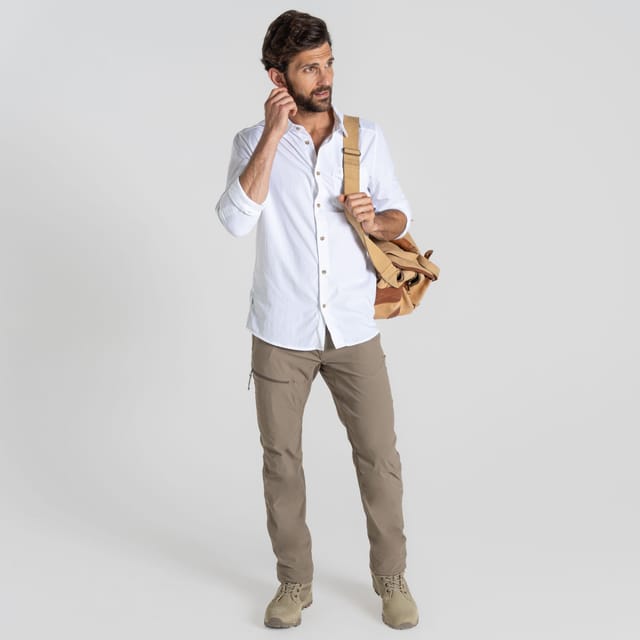 Craghoppers Craghoppers Men's Nosilife Nouro' Long Sleeve Shirt in Ecru - 3