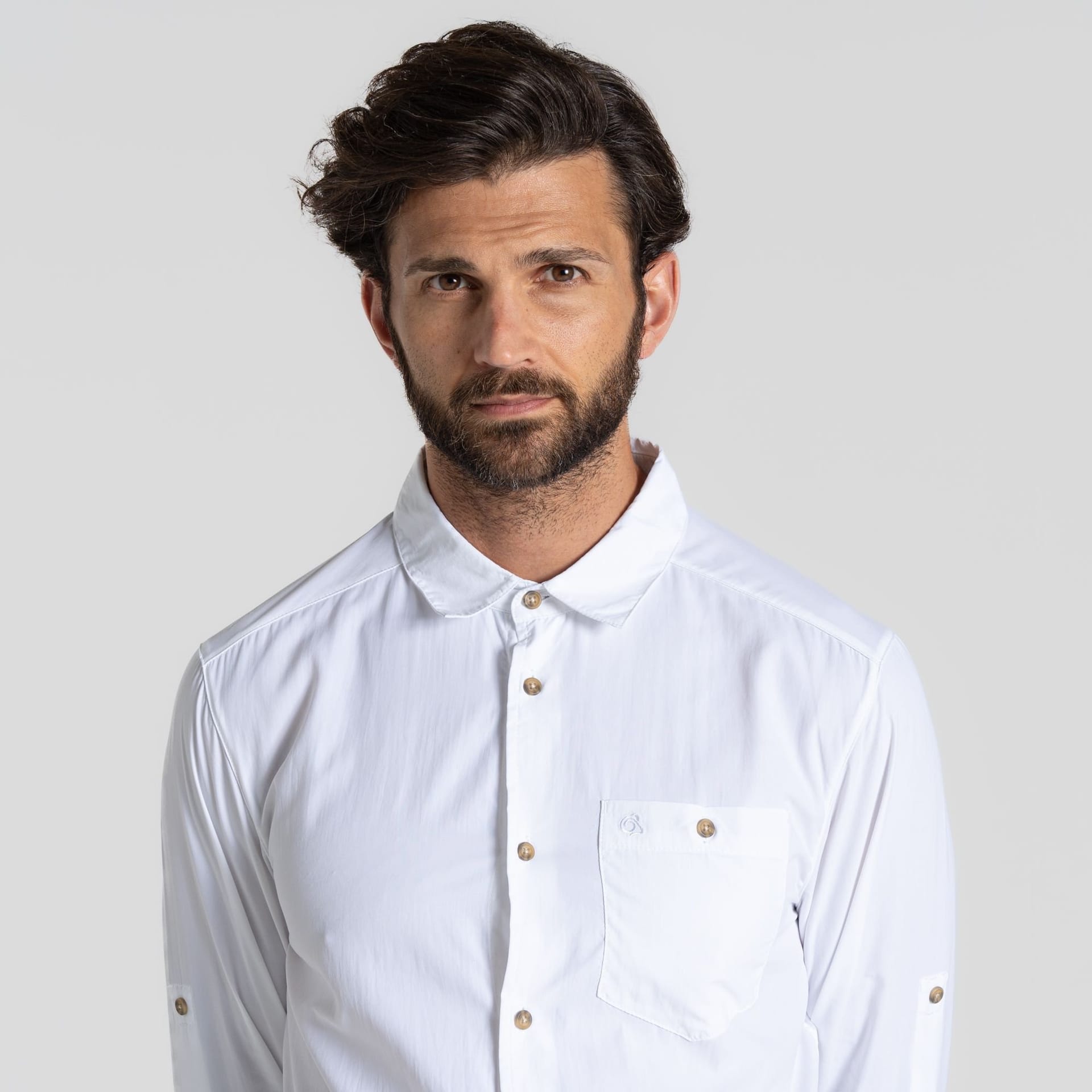 Craghoppers Craghoppers Men's Nosilife Nouro' Long Sleeve Shirt in Ecru - 4