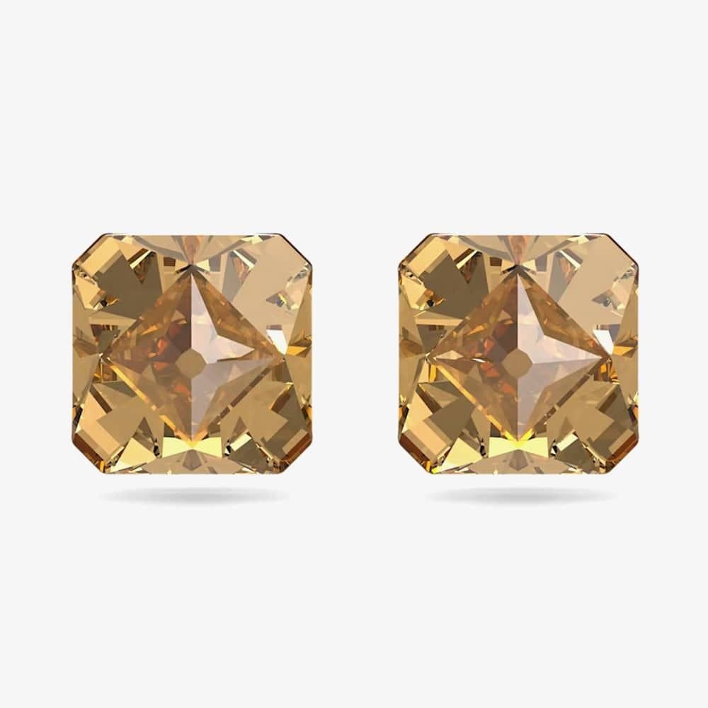 Swarovski Swarovski Gold Tone Yellow Crystal Stud Earrings