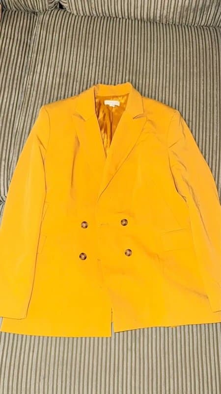 Topshop Topshop - Mustard double breasted blazer