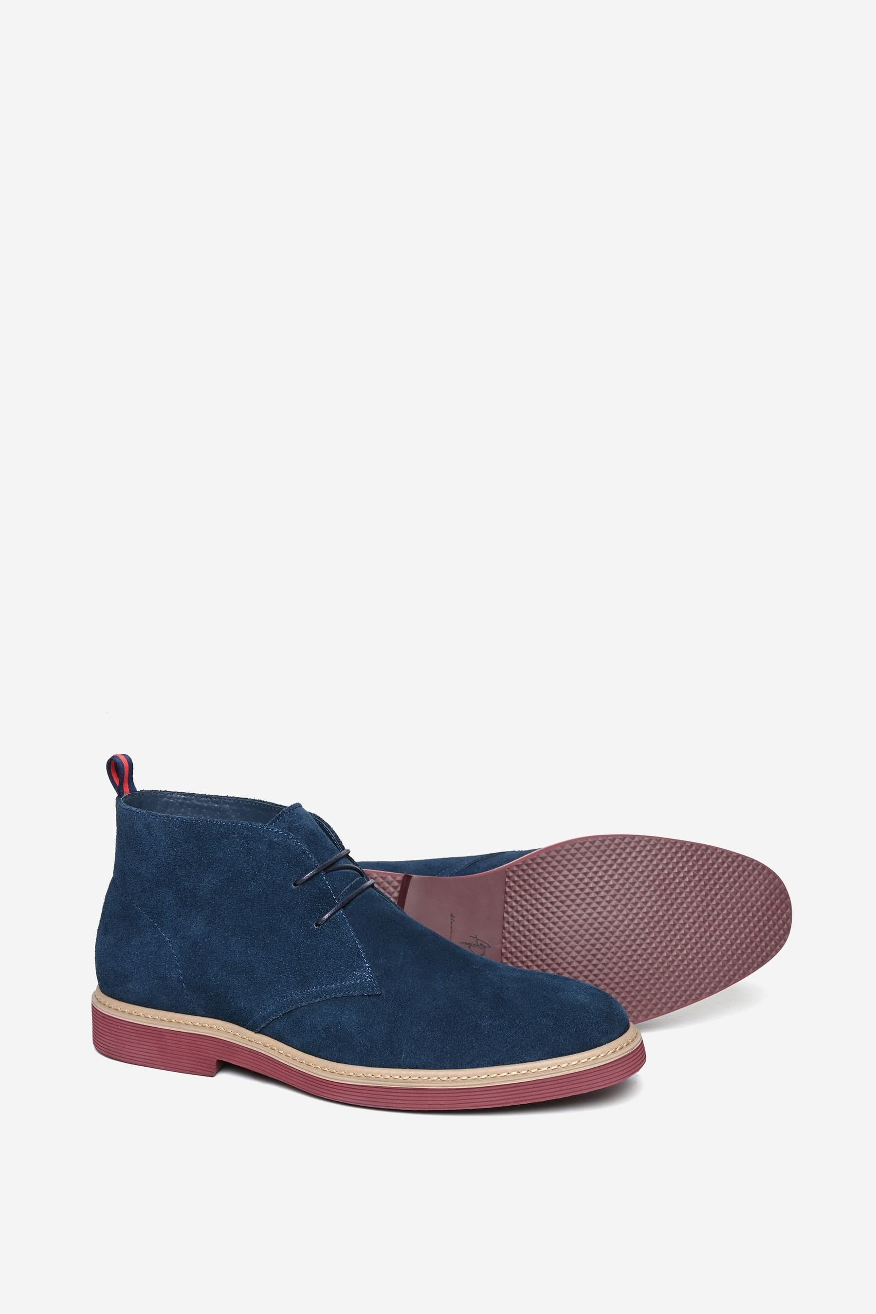 Alexander Pace Alexander Pace Men's Navy Suede Desert Boots