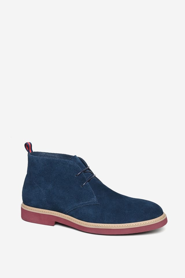 Alexander Pace Alexander Pace Men's 'Foster' Premium Suede Dessert Boots in Navy - 3