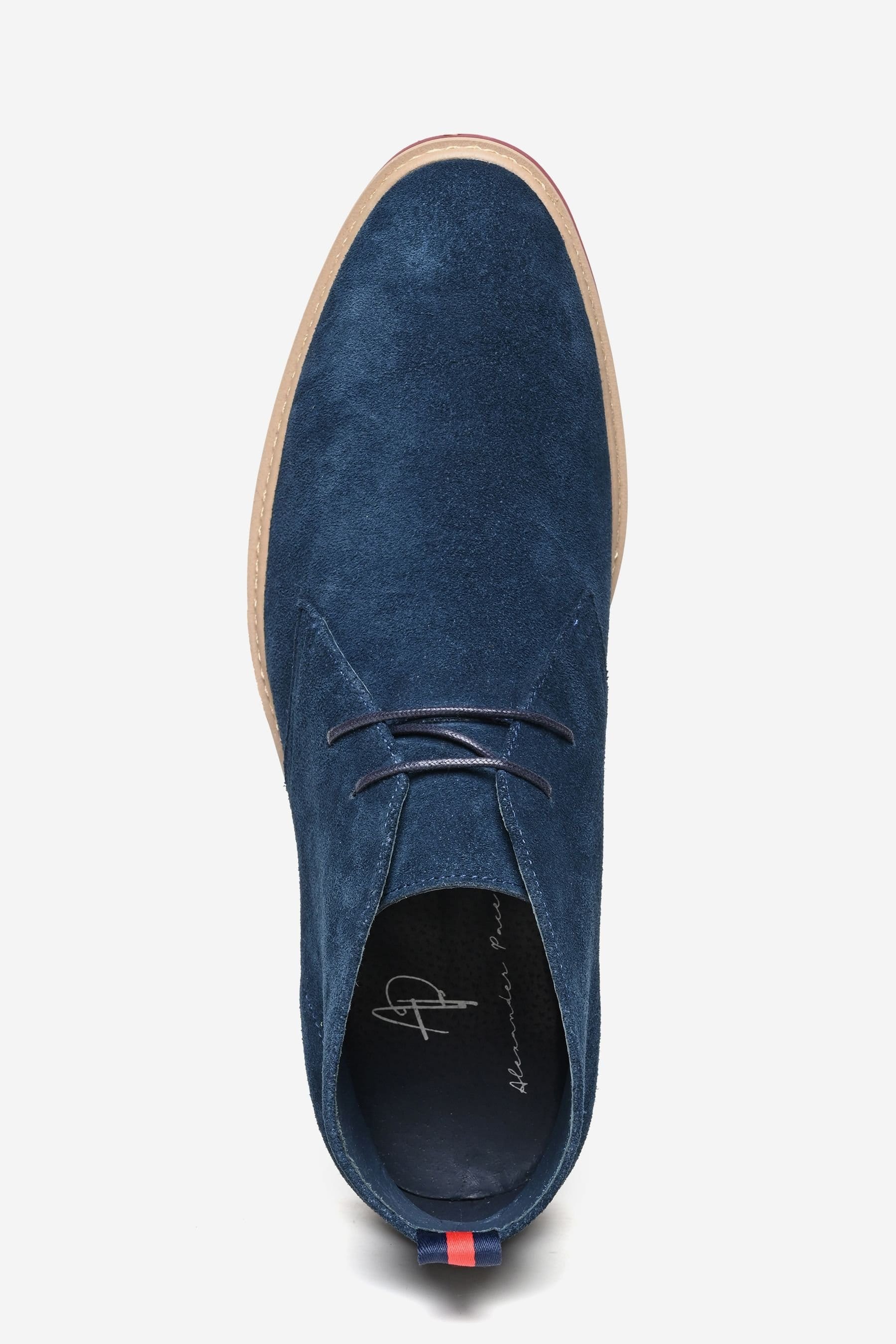 Alexander Pace Alexander Pace Men's 'Foster' Premium Suede Dessert Boots in Navy - 4