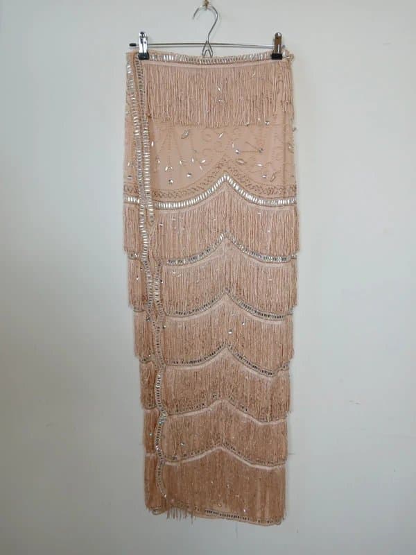 ASOS ASOS Luxe Blush Embellished tassled midi skirt 10