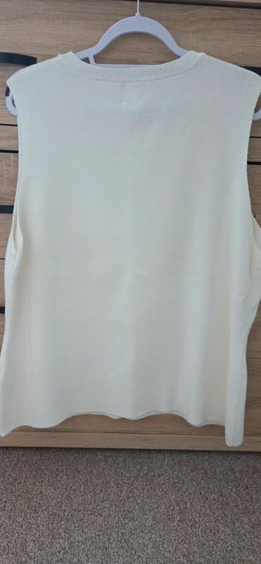 ASOS Design Womens ASOS Design knitted waistcoat cream top