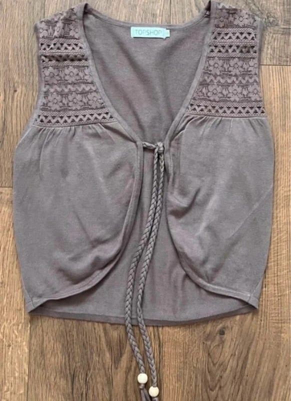 Topshop Rare vintage Topshop boho festival waistcoat Y2K