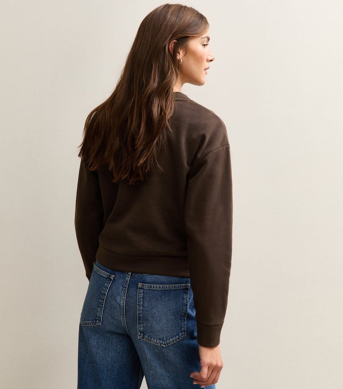 New Look Women's Dark Brown Sweatshirt Cardigan New Look - 4