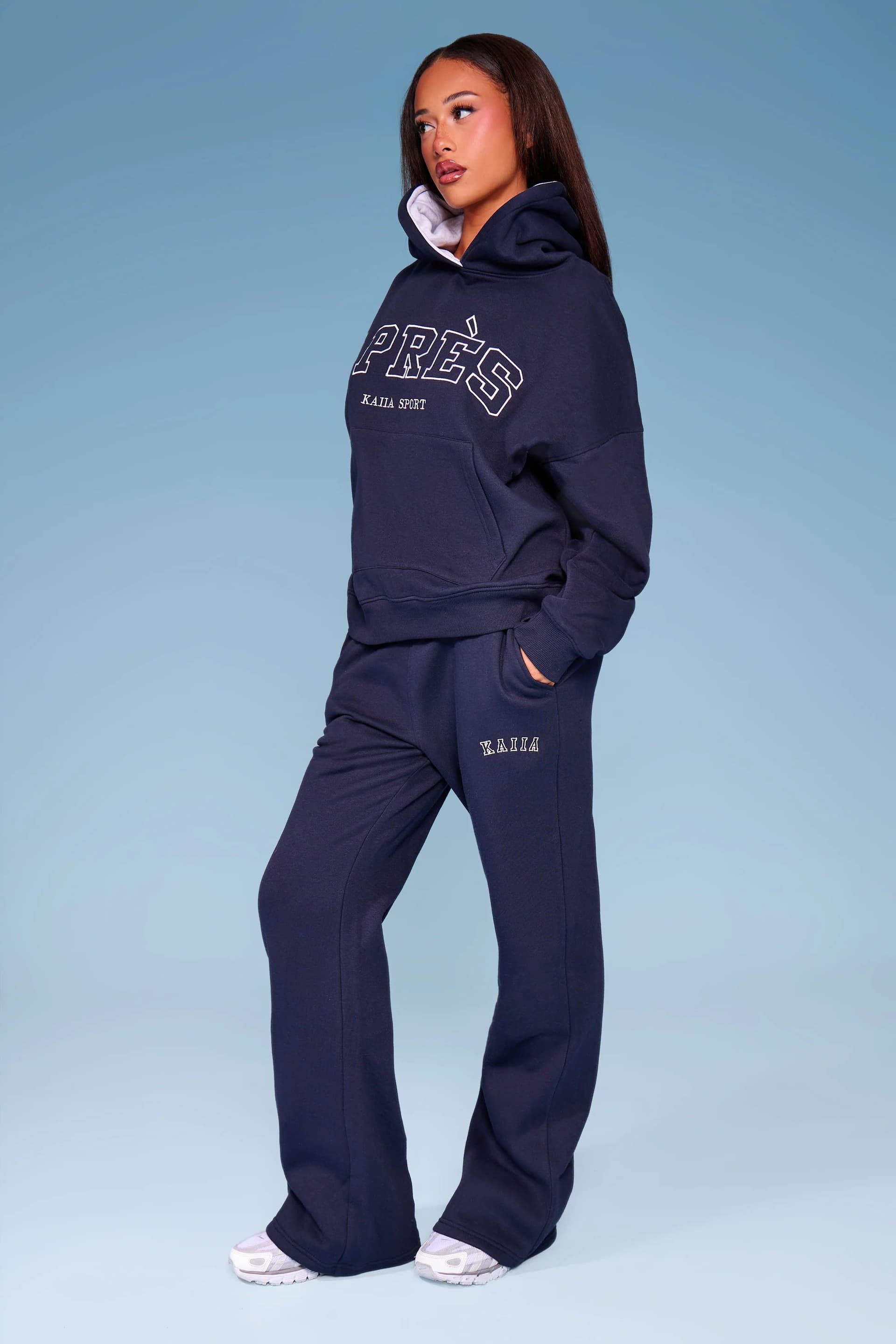 Kaiia Kaiia Apres Flared Joggers Navy