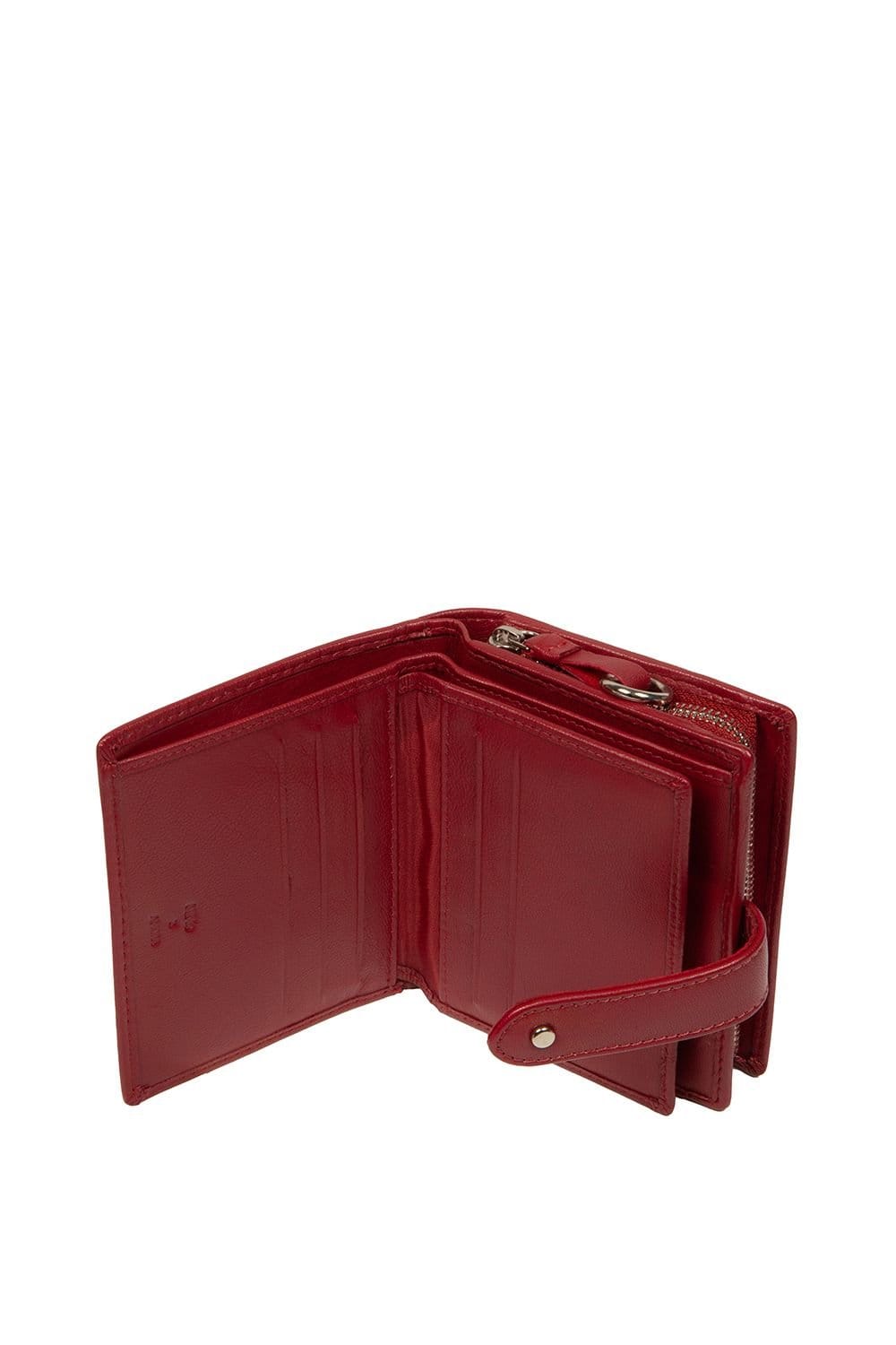 NiNa Amora NiNa Amora Women's 'Marcela' Red Leather Purse - 4