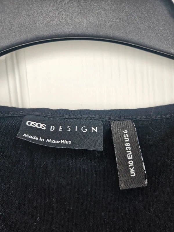 ASOS Design Asos design black button up top. Size UK10.