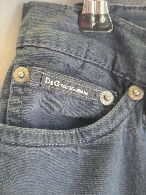 D&G Dolce & Gabbana d&G Black Jeans W27 Lightweight Straight Fit designer Denim