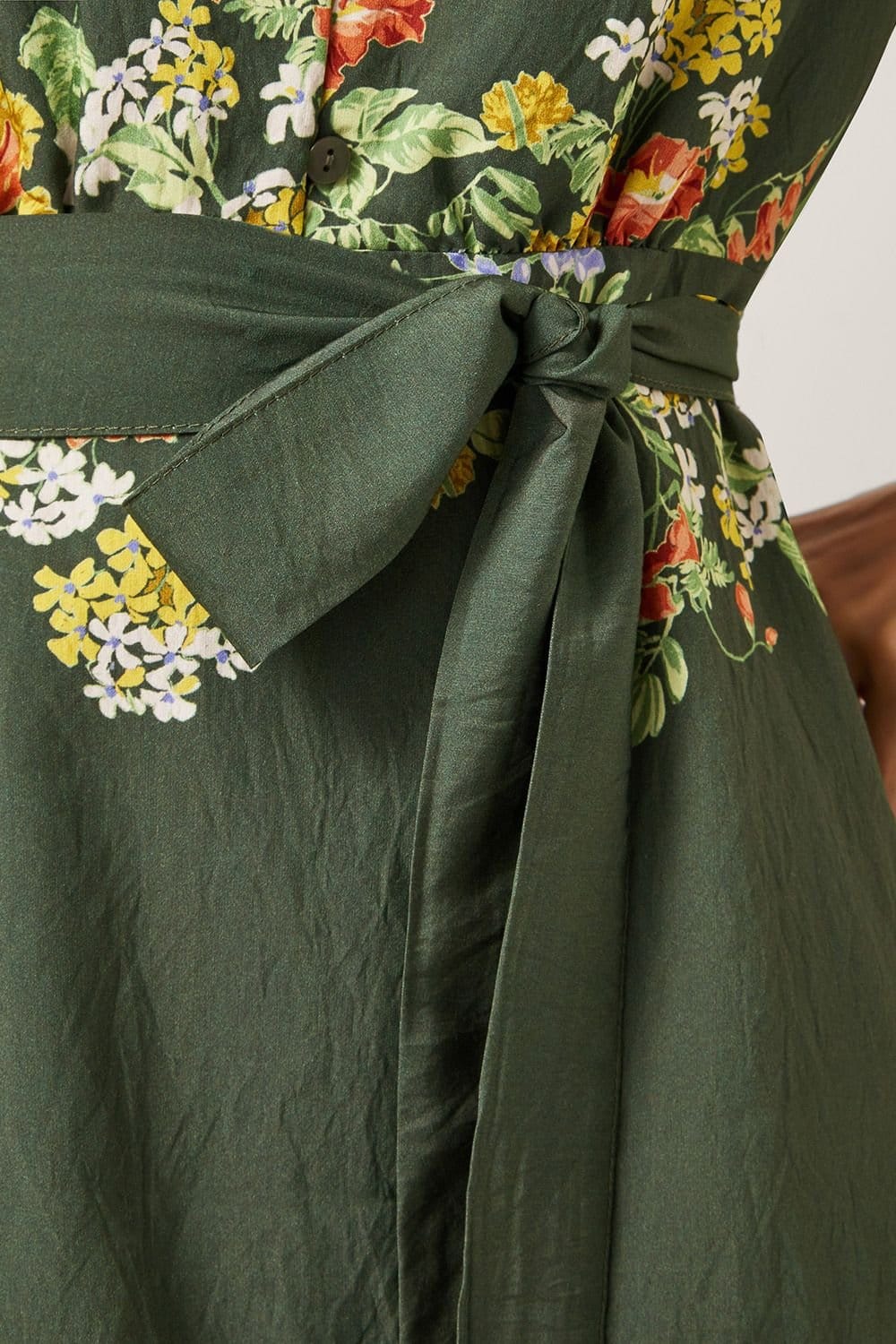 Monsoon Monsoon Women's Jesse Floral Long Sleeve Mini Dress in Khaki - 4