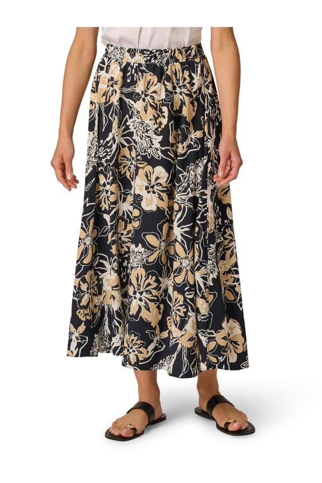 Adrianna Papell Adrianna Papell Women's Pleated Pull On Skirt in Navy - 2