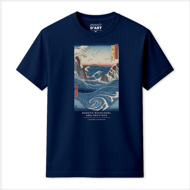 Musee DArt Musee D'Art Men's Hiroshige - Whirlpool T-Shirt in Navy - 2