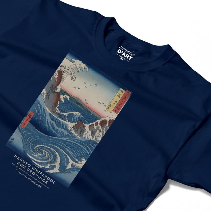 Musee DArt Musee D'Art Men's Hiroshige - Whirlpool T-Shirt in Navy - 4