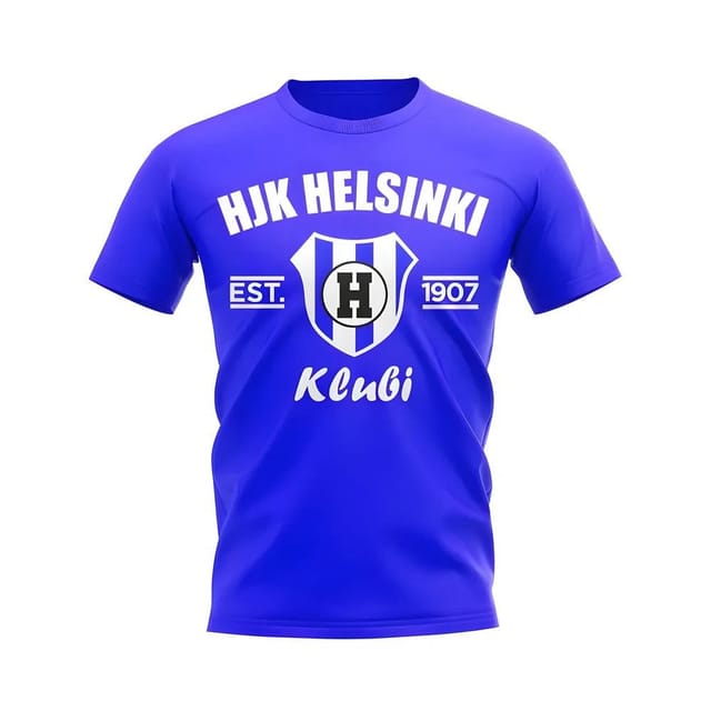 HJK Helsinki HJK Helsinki Men's Personalised Established Football T-Shirt Royal in Blue - 2