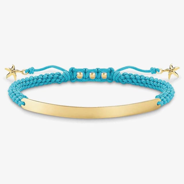 Thomas Sabo THOMAS SABO Women's Blue Starfish Gold Plated Love Bridge Bracelet LBA0060-848-1-L19V - 2