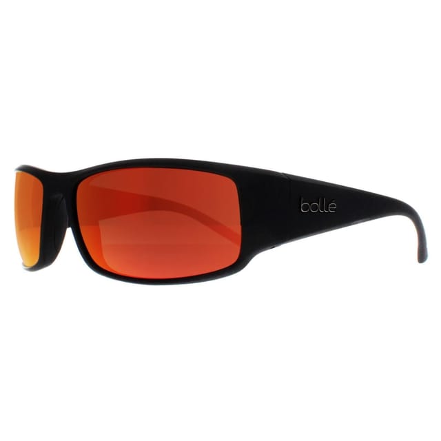 Bolle Bolle Men's Wrap Matte Black Volt+ Ruby Polarized King - 2