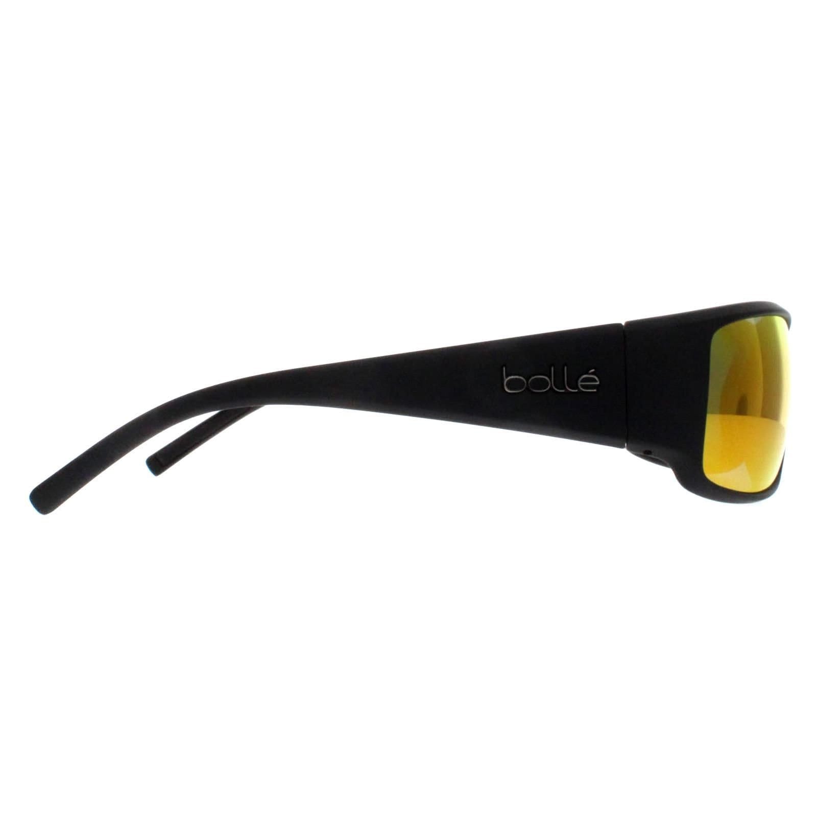 Bolle Bolle Men's Wrap Matte Black Volt+ Ruby Polarized King - 4