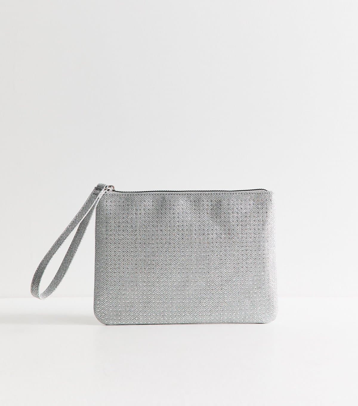 New Look Silver Rhinestone Embellished Pouch New Look