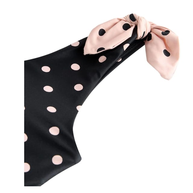 Cath Kidston Cath Kidston Women's Polka Dot One Shoulder One Piece Swimsuit in Black - 3