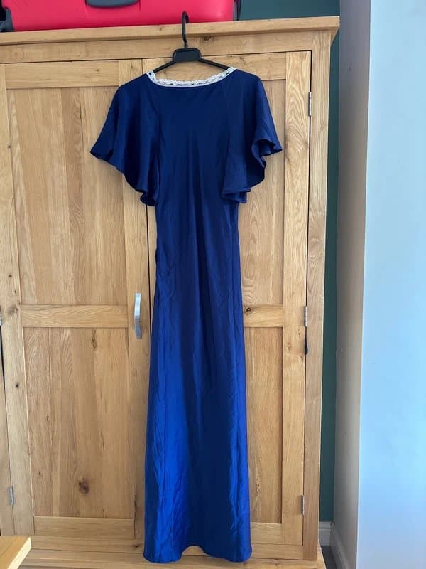 ASOS Silk Navy dress
