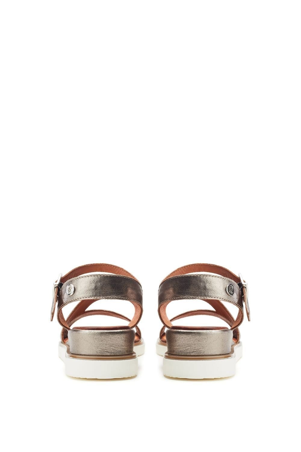 Moda In Pelle Moda In Pelle Women's 'Kapur' Metallic Leather Flatforms in Metallic Silver - 4