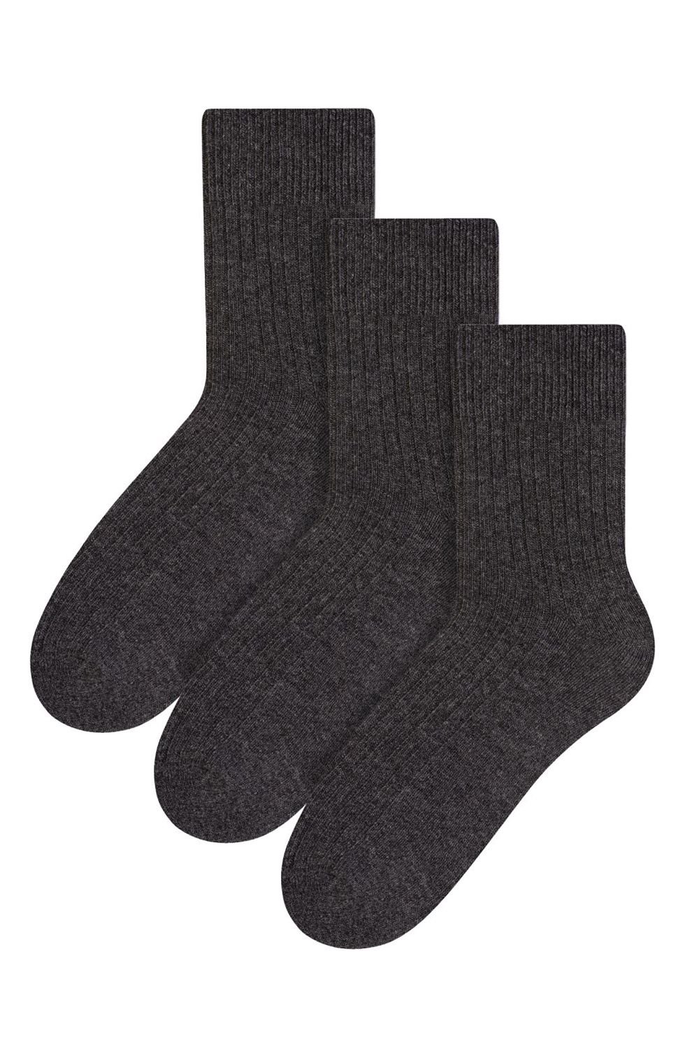 Steven Steven Men's 3 Pack Warm Wool Dress Socks in Grey - 1