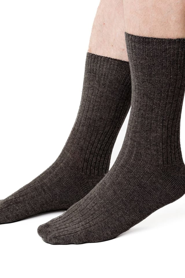Steven Steven Men's 3 Pack Warm Wool Dress Socks in Grey - 3