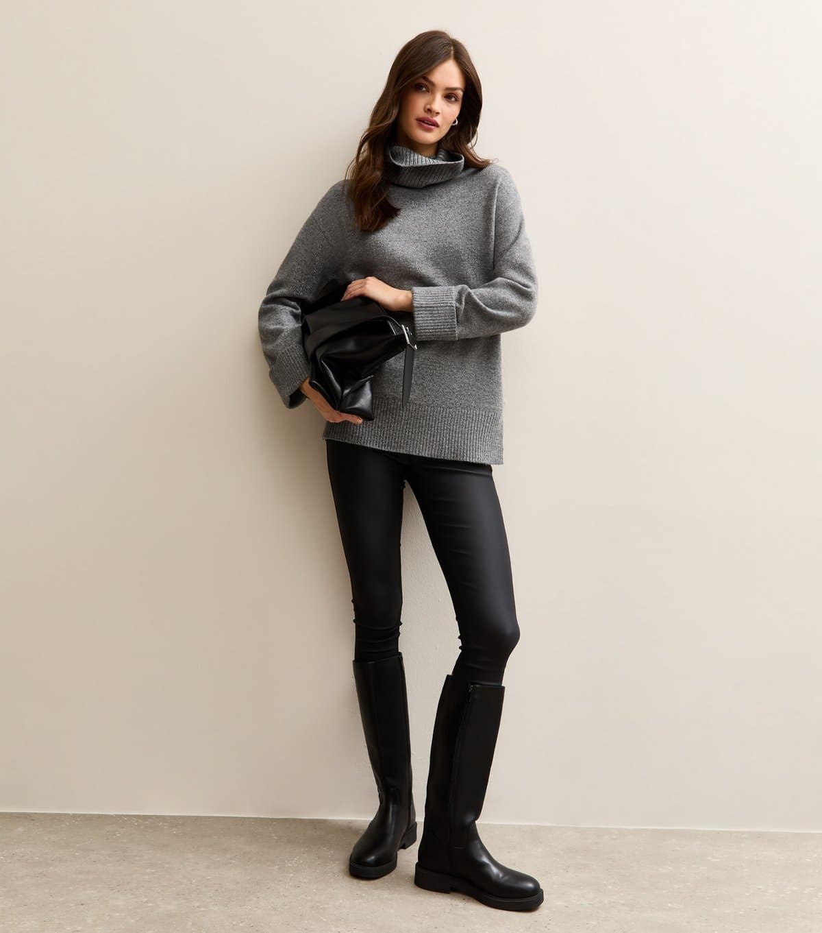 New Look New Look Black Coated Slim Jeggings