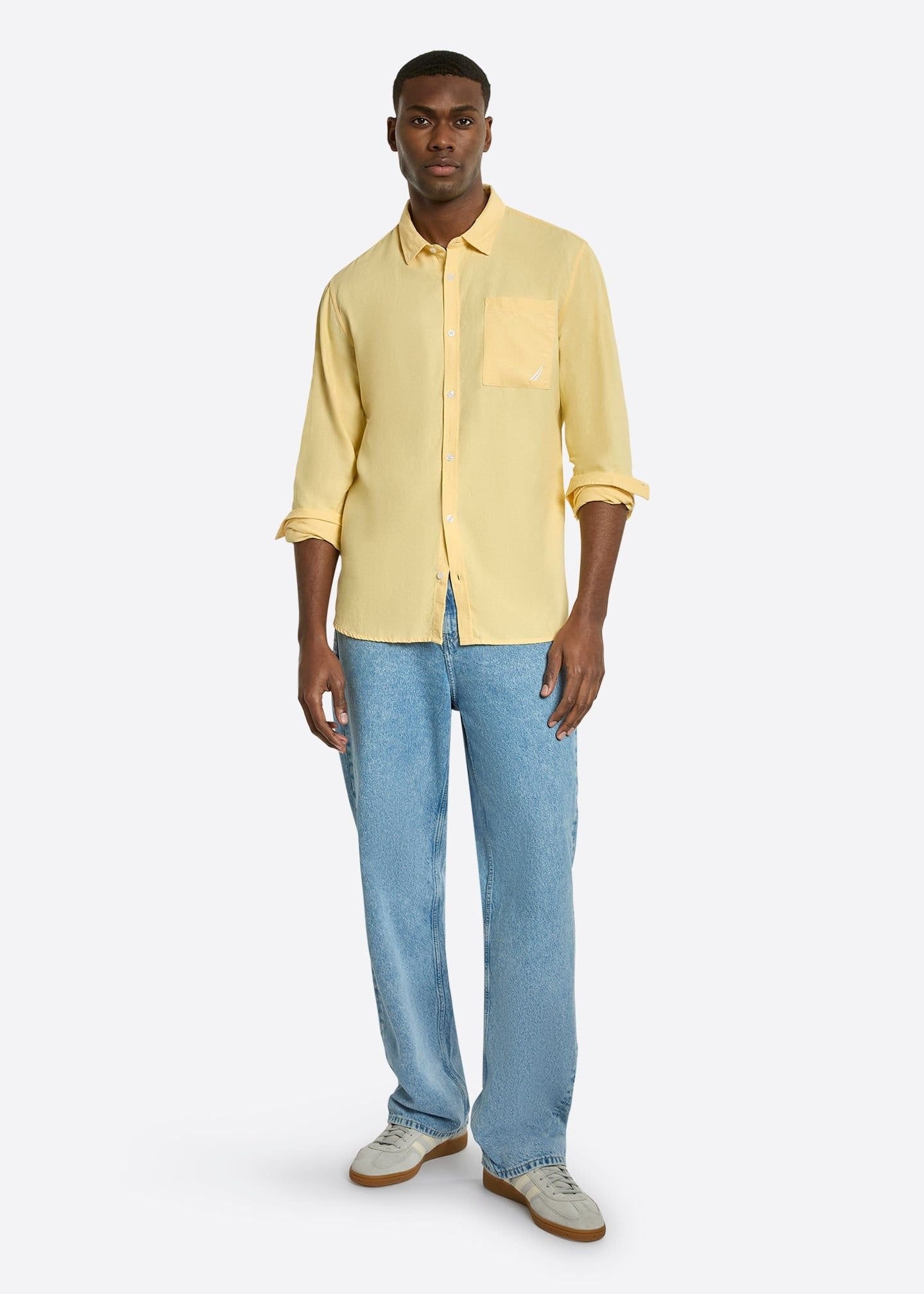 Nautica Nautica Men's Barias Ls Shirt in Yellow - 4