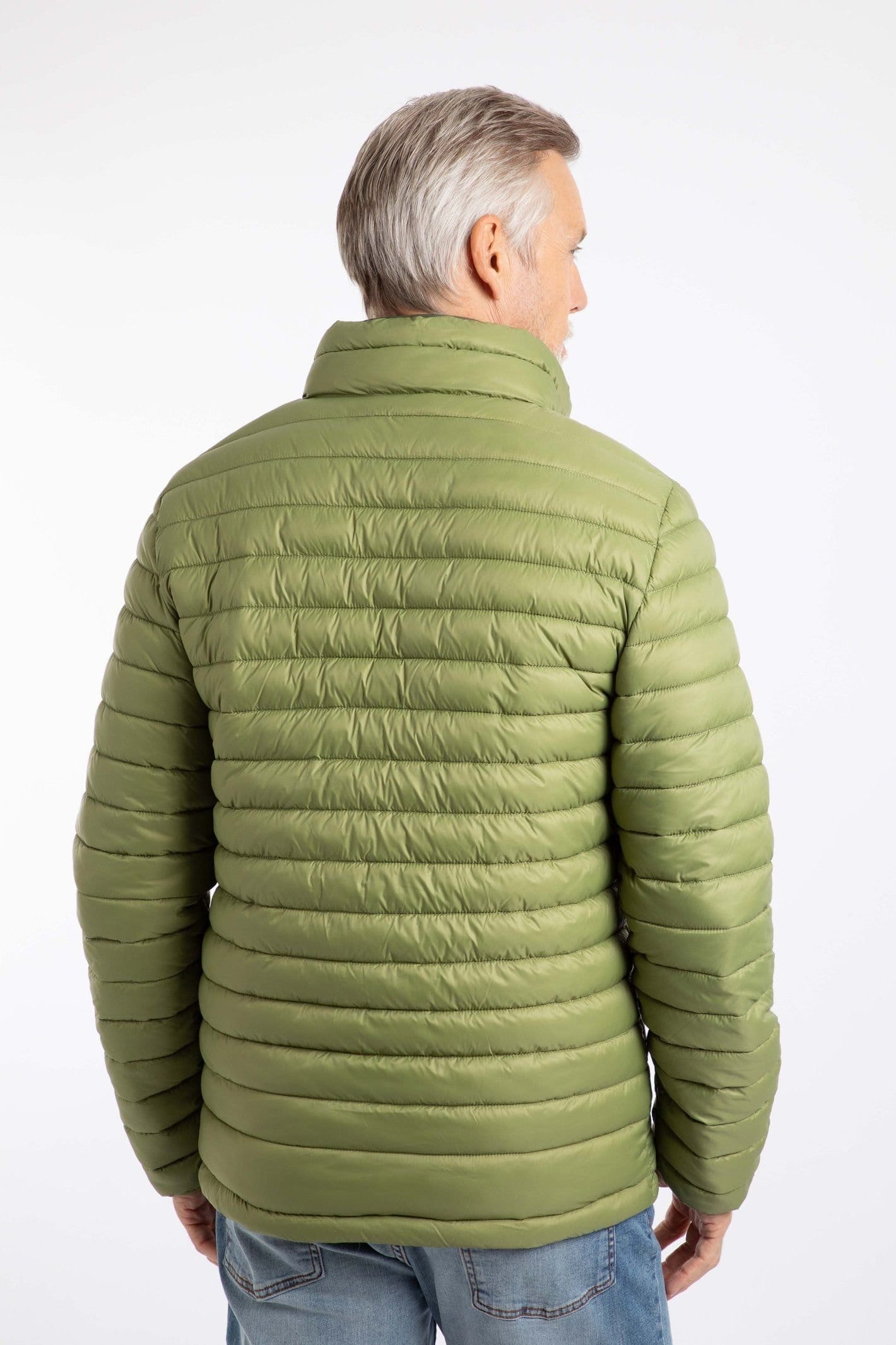 Weird Fish Weird Fish Men's Crantock Lightweight Showerproof Padded Jacket in Pale Green - 4