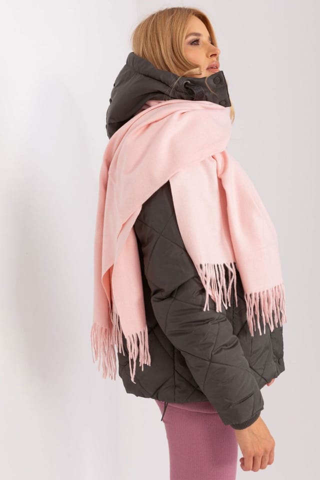 Love Lace Love Lace Women's Warm Long Winter Scarf with Decorative Tassels Soft Wrap in Pink - 2