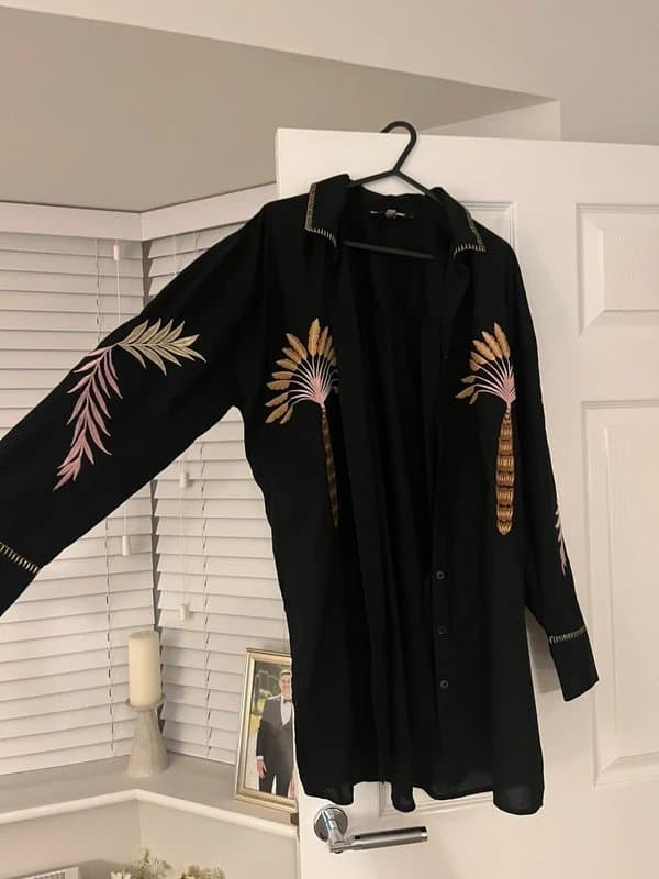Never Fully Dressed Never Fully Dressed embroidered palm beach shirt