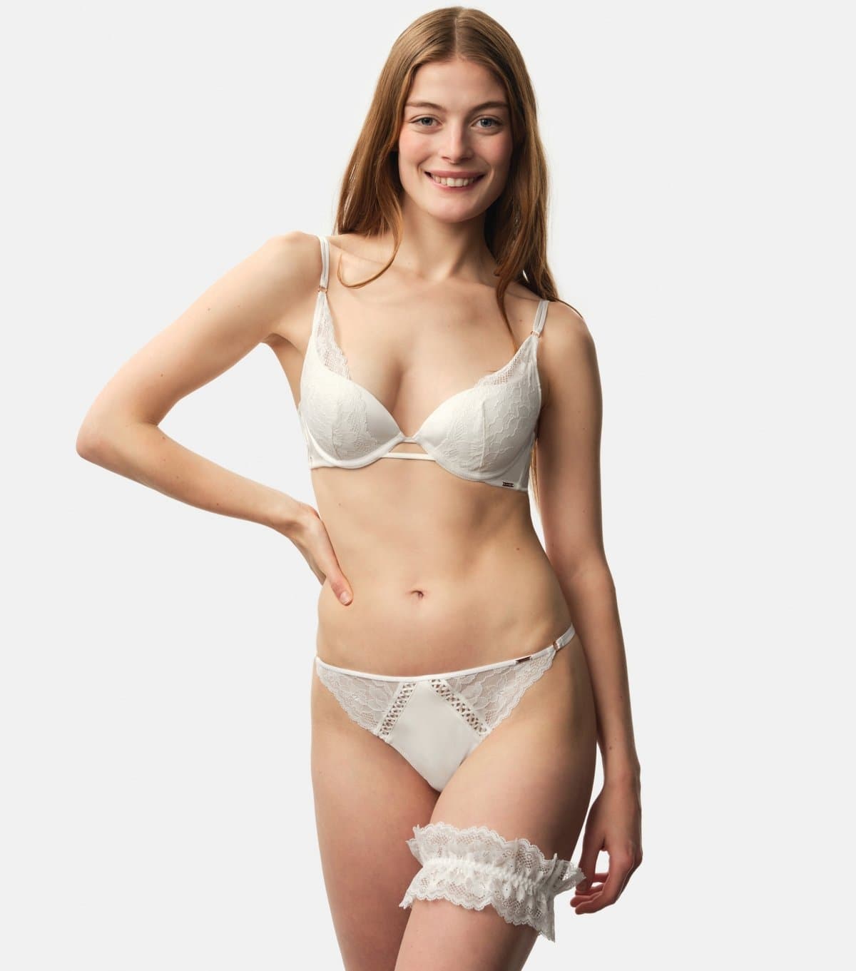 Dorina Women's Off White Lyra Satin Plunge Bra Dorina New Look
