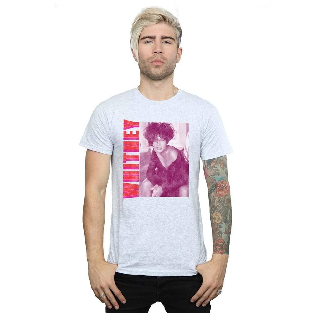 Whitney Houston Whitney Houston Men's WHITNEY Pose T-Shirt in Grey