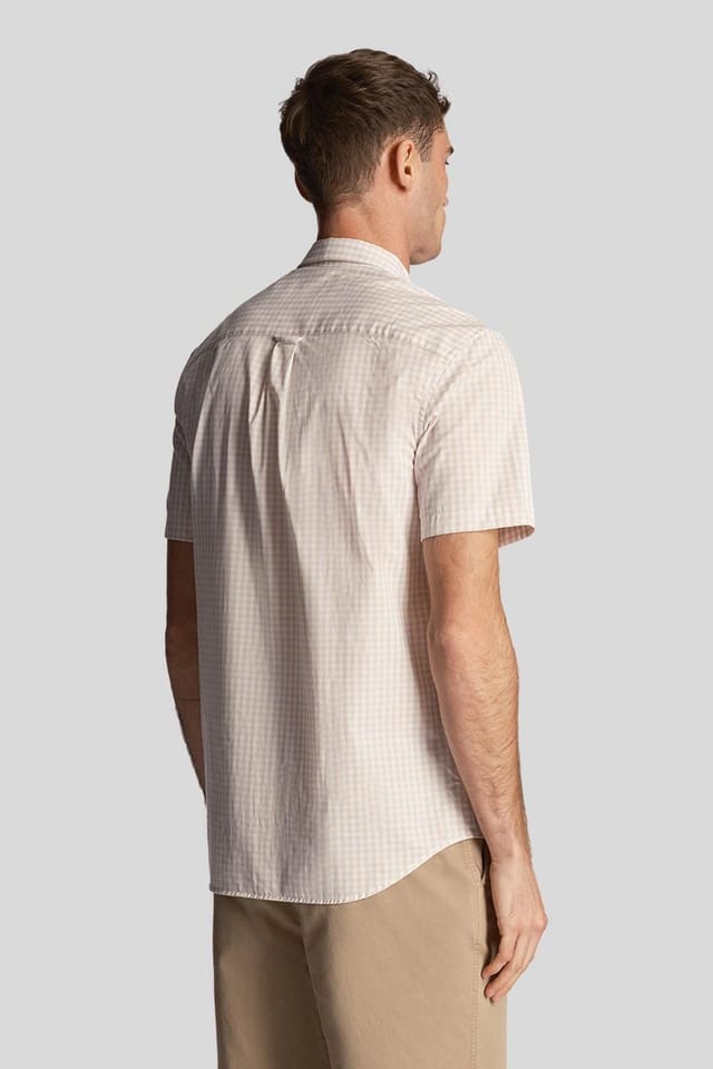 Lyle & Scott Lyle & Scott Men's Gingham Short Sleeve Shirt Ecru - 3