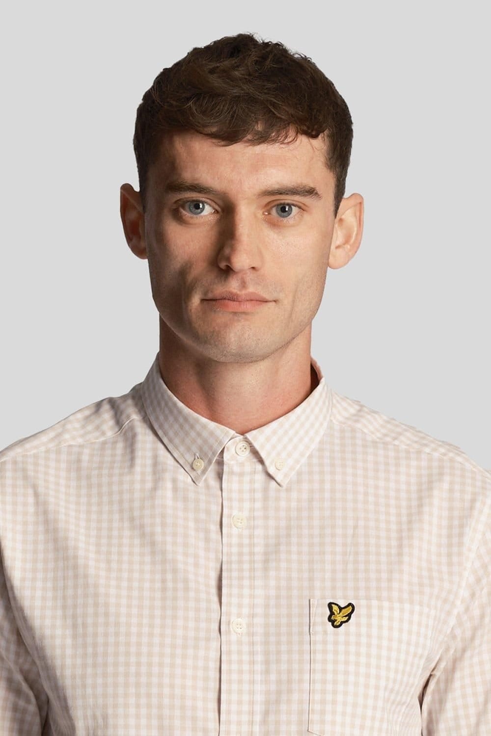 Lyle & Scott Lyle & Scott Men's Gingham Short Sleeve Shirt Ecru - 4