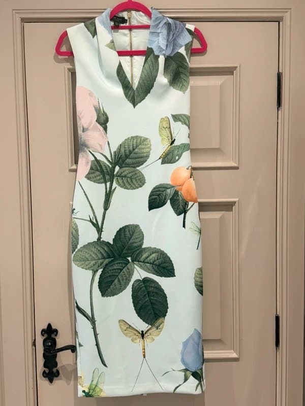 Ted Baker MIDI mint floral Ted baker dress