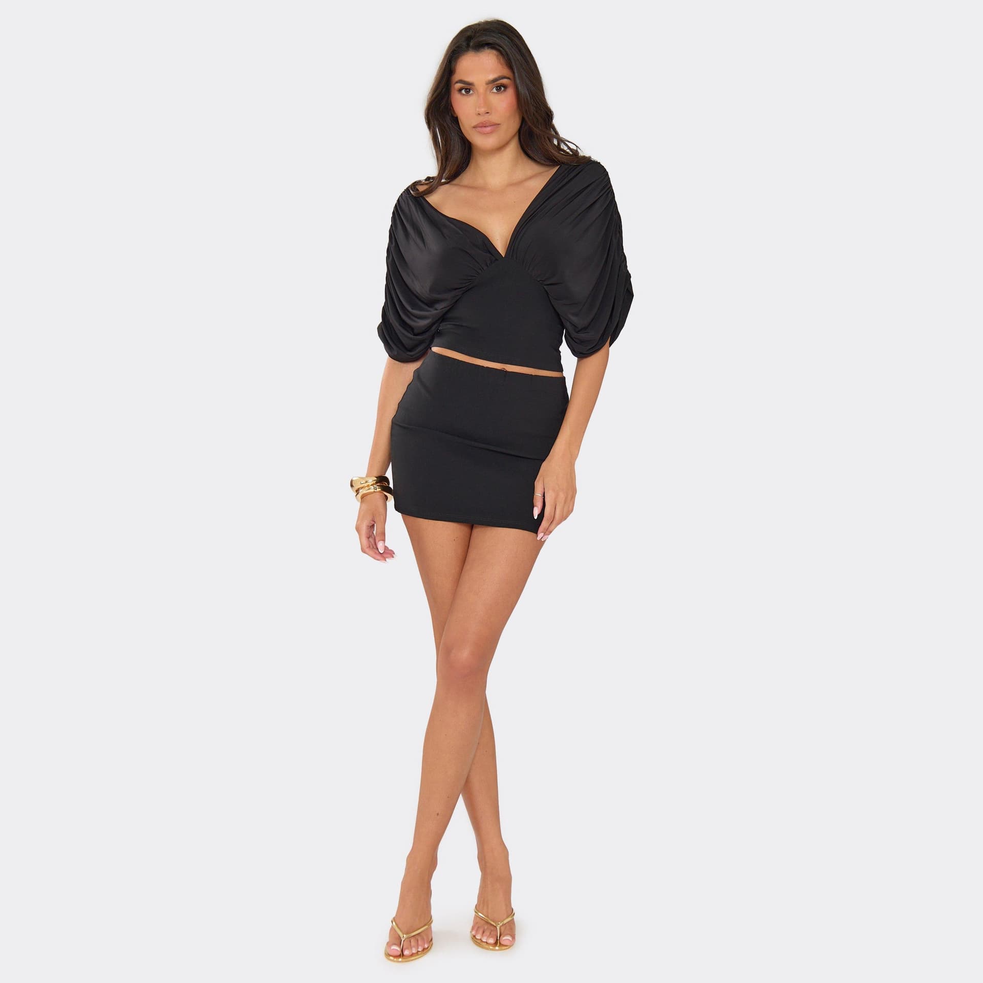 EGO Mini Skirt In Black, Women's Size UK 6