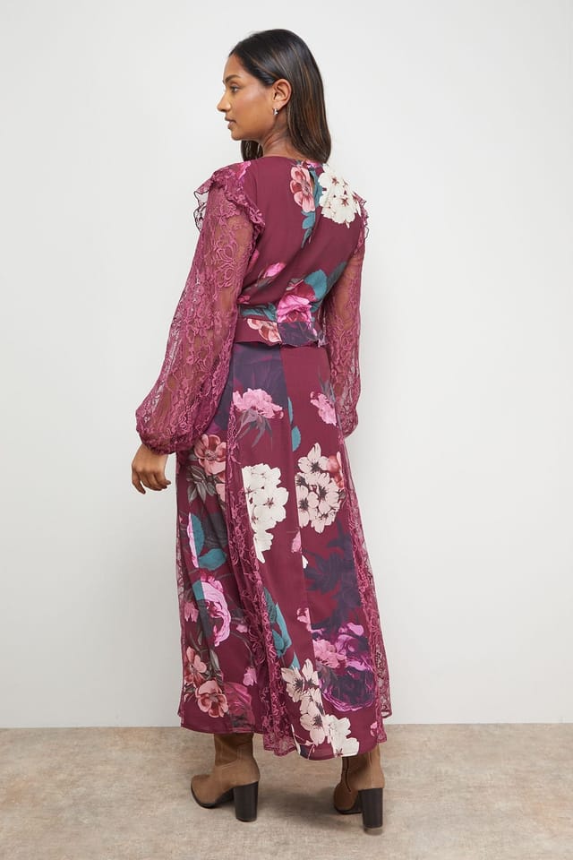 Oasis Oasis Women's Lace Mix Midi Dress - 3