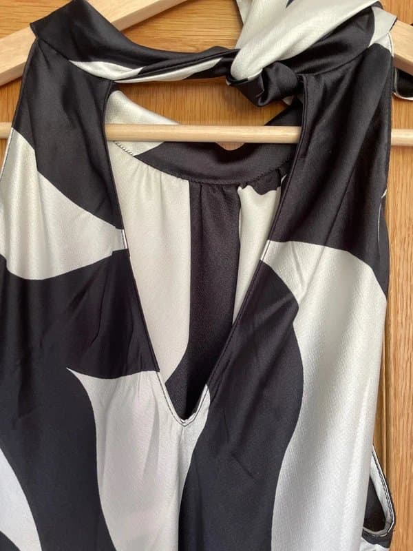 New Look New Look black & white halter neck dress. Size 14.