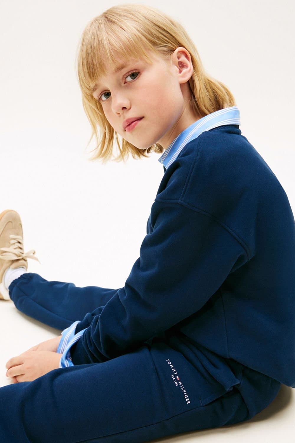 Tommy Hilfiger Tommy Hilfiger Men's Mini Corp C-Neck Sweatshirt Set Blue